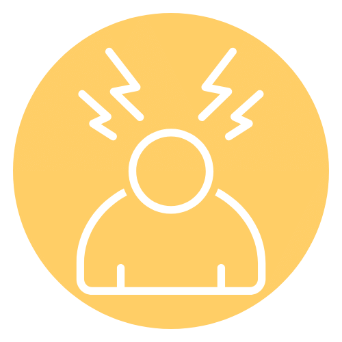 An icon of a person with stress marks above their head, representing the social pressure and obligation that Japan's Gen Z seeks to avoid in their social participation.